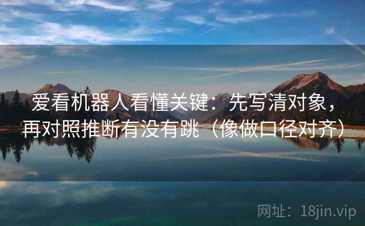 爱看机器人看懂关键：先写清对象，再对照推断有没有跳（像做口径对齐）