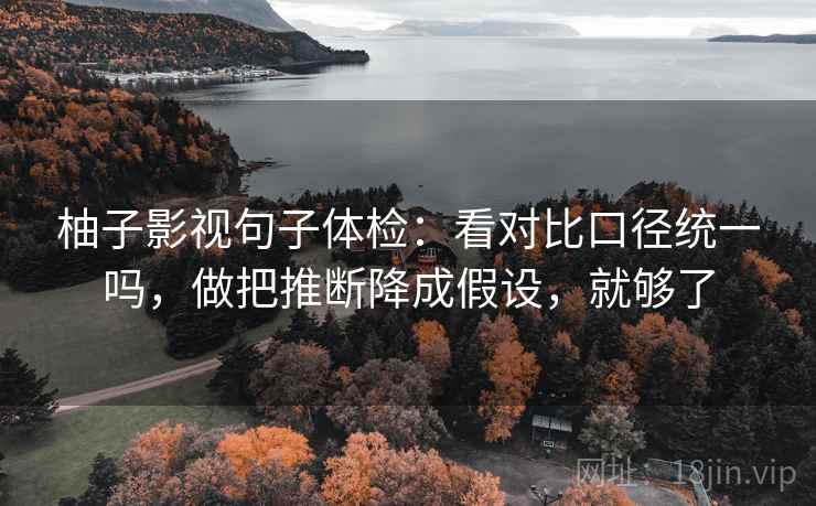柚子影视句子体检：看对比口径统一吗，做把推断降成假设，就够了